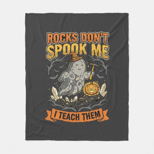 Halloween-Geologie-Lehrer-Schreck Fleecedecke (Vorderseite)