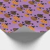 Halloween Geometric Confetti Pumpkins Geschenkpapier (Ecke)