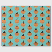 Halloween Geometric Pumpkin Stripes Pattern Geschenkpapier (Flach)