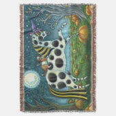 HALLOWEEN GEPUNKTETE PONY & BAT CAT Fantasy Horse Decke (Vorderseite Vertikal)