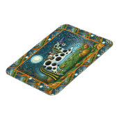 HALLOWEEN GEPUNKTETE PONY & BAT CAT Fantasy Horse Magnet (Linke Seite)