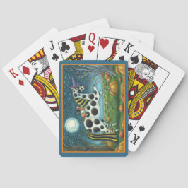 HALLOWEEN GEPUNKTETE PONY & BAT CAT Fantasy Horse Spielkarten