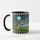 HALLOWEEN GEPUNKTETE PONY & BAT CAT Fantasy Horse Tasse (Links)