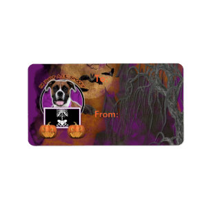 Halloween - gerade ein Lil gespenstisch - Boxer - Adressaufkleber