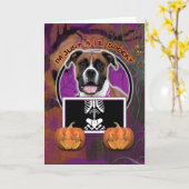 Halloween - gerade ein Lil gespenstisch - Boxer - Karte (Gelbe Blume)