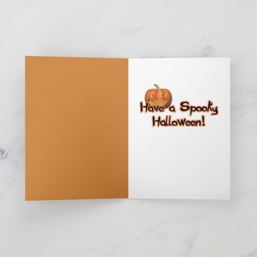 Halloween - gerade ein Lil gespenstisch - golden Karte (Innenseite)