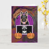 Halloween - gerade ein Lil gespenstisch - Karte (Gelbe Blume)