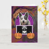 Halloween - gerade ein Lil gespenstisch - Karte (Gelbe Blume)