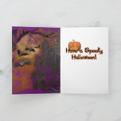 Halloween - gerade ein Lil gespenstisch - Mops Karte (Innenseite)