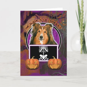Halloween - gerade ein Lil gespenstisch - Sheltie Karte