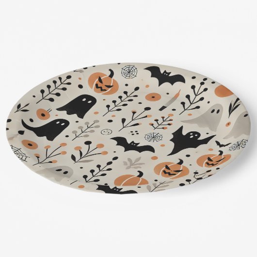 Halloween-Gericht Pappteller (Schrägansicht)