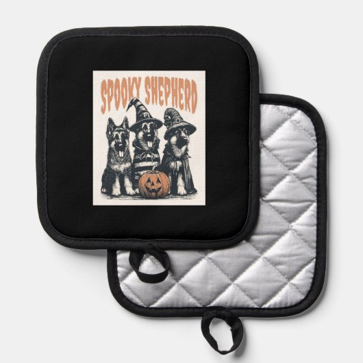 Halloween German Shepherd.jpg Topflappen (Vorderseite/Rückseite)