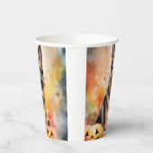 Halloween German Shepherd with Pumpkins Beängstige Pappbecher (Links)