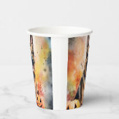 Halloween German Shepherd with Pumpkins Beängstige Pappbecher (Rechts)