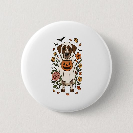 Halloween German Shorthair Pointer Button (Vorderseite)