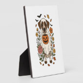 Halloween German Shorthair Pointer Fotoplatte (Seite)