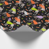 Halloween German Shorthair Pointer Geschenkpapier (Ecke)