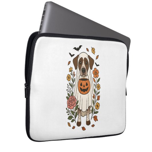 Halloween German Shorthair Pointer Laptopschutzhülle (Vorne Rechts)