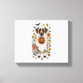 Halloween German Shorthair Pointer Leinwanddruck (Vorderseite)