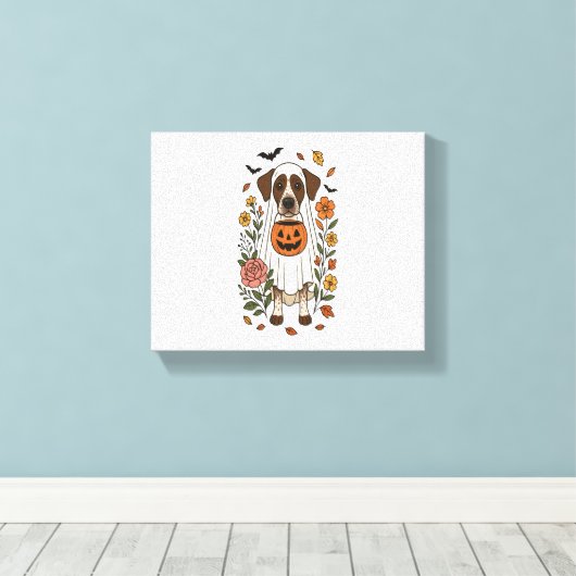 Halloween German Shorthair Pointer Leinwanddruck (Insitu (Holzboden))