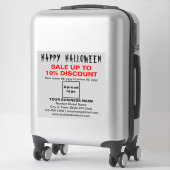 Halloween-Geschäft auf der grauen Vinyl-Sticker Aufkleber (Koffer)