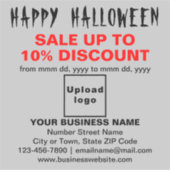 Halloween-Geschäft auf der grauen Vinyl-Sticker Aufkleber (Vorderseite)