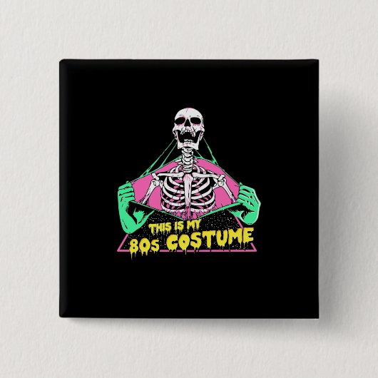 Halloween-Geschenk | 80er Halloween Costume Retro Button (Vorderseite)