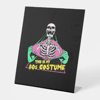 Halloween-Geschenk | 80er Halloween Costume Retro Sockelschild