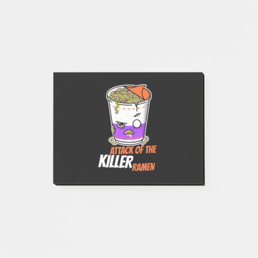 Halloween-Geschenk | Angriff der Ramen Post-it Klebezettel (Vorderseite)