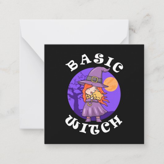 Halloween-Geschenk | Basic Witch Mitteilungskarte (Vorderseite)