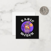 Halloween-Geschenk | Basic Witch Mitteilungskarte (Vorderseite/Rückseite Beispiel)