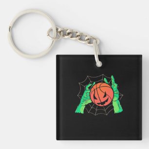 Halloween-Geschenk Basketball Halloween Schlüsselanhänger