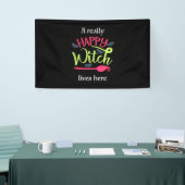 Halloween-Geschenk | Eine wirklich glückliche Hexe Banner (Messeveranstaltung)