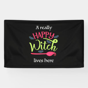 Halloween-Geschenk Eine wirklich glückliche Hexe Banner