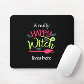 Halloween-Geschenk | Eine wirklich glückliche Hexe Mousepad (Mit Mouse)