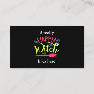 Halloween-Geschenk Eine wirklich glückliche Hexe Visitenkarte