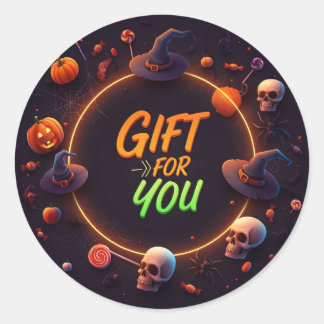 Halloween-Geschenk für dich Runder Aufkleber
