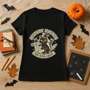 Halloween-Geschenk für Geschichtslehrer Haunts Cat T-Shirt