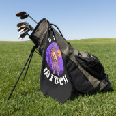 Halloween-Geschenk | Grundhexe Golfhandtuch (Gras)