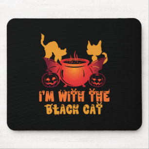 Halloween-Geschenk   Ich bin mit meiner Katze Gebu Mousepad