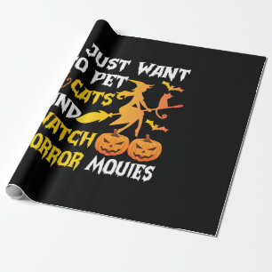 Halloween-Geschenk   Ich Wollte einfach Katzen zum Geschenkpapier