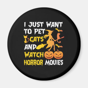 Halloween-Geschenk   Ich Wollte einfach Katzen zum Magnet
