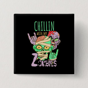 Halloween-Geschenk Kinder mit meinen Freunden Button