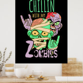 Halloween-Geschenk | Kinder mit meinen Freunden Poster (Küche)