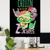 Halloween-Geschenk | Kinder mit meinen Freunden Poster (Heimbüro)