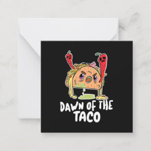 Halloween-Geschenk Morgengrauen des TACO Hallowe Mitteilungskarte