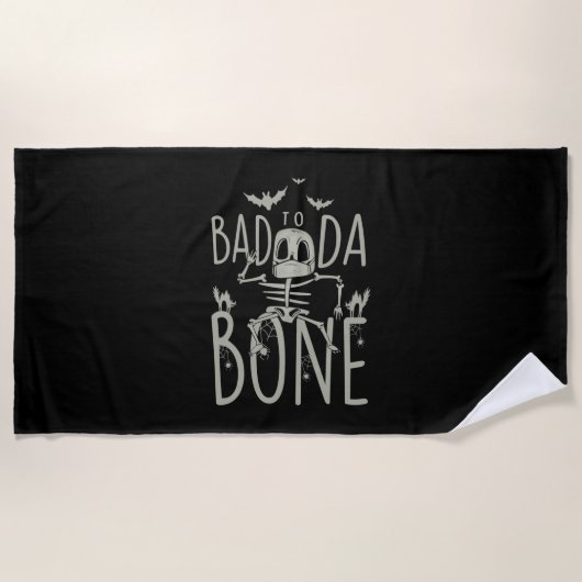 Halloween-Geschenk | Schlecht zu Da Bone Strandtuch (Vorderseite)