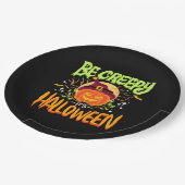 Halloween-Geschenk | Seid gruselig, es ist Hallowe Pappteller (Schrägansicht)
