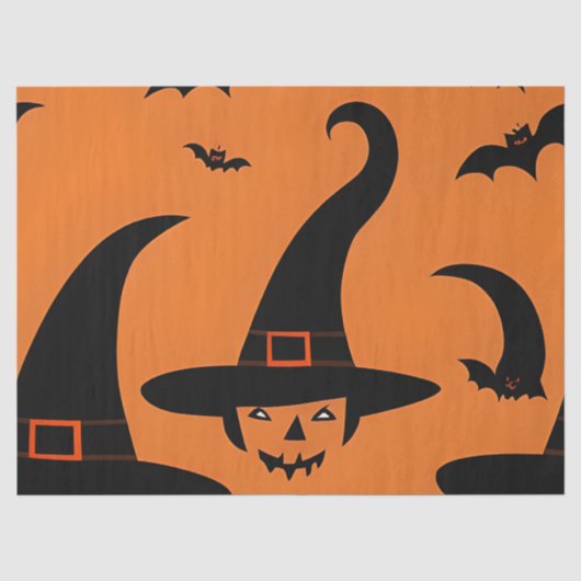 Halloween-Geschenk-Tissue-Papier | Geschenkzubehör Seidenpapier (Vorderseite)
