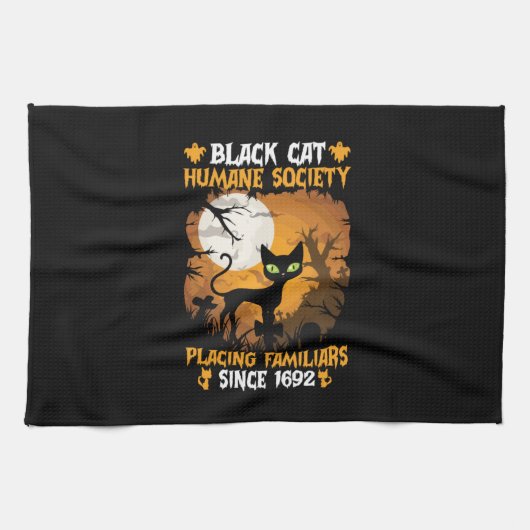 Halloween-Geschenk | Vertrautheit der menschlichen Geschirrtuch (Horizontal)
